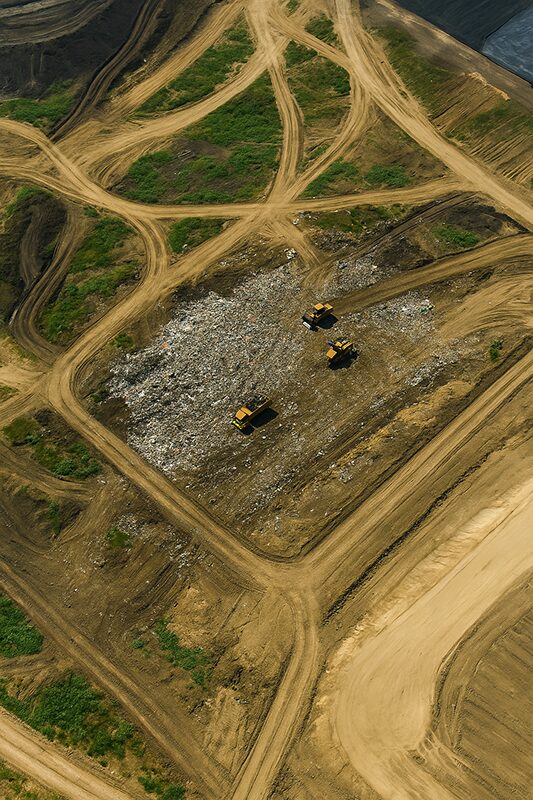 Aerial view of landfill used in Phase I ESA environmental review